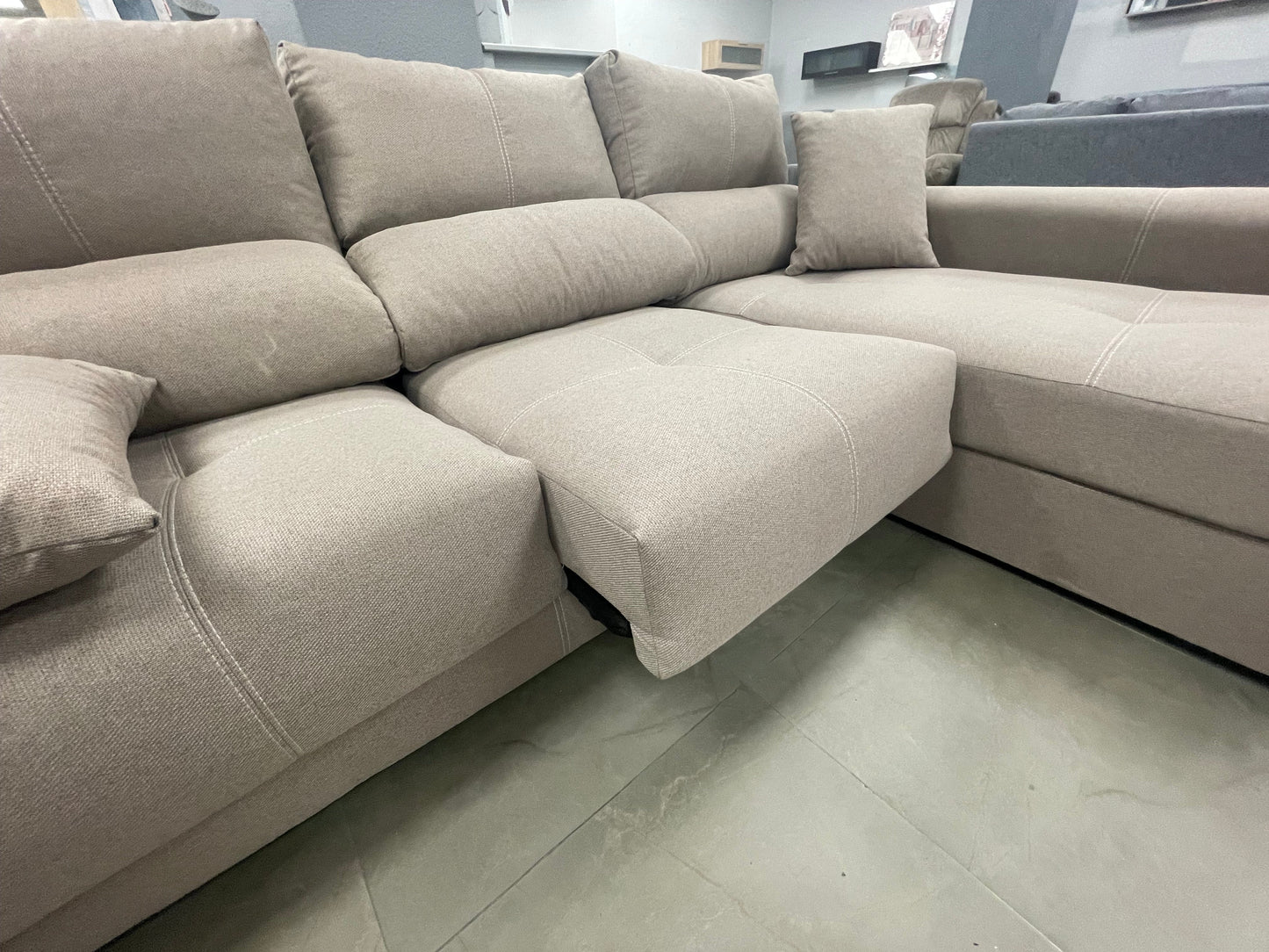 Sofa Chaise Longue Copi Reclinable, +2 pufs