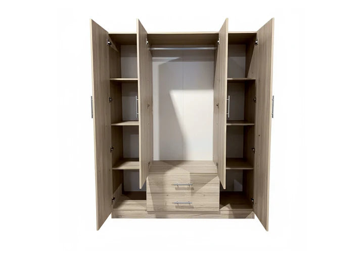 Armario W 4 Puertas, con 2 Espejos cambria