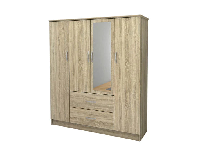 Armario de Dormitorio DN 4 Puertas, con Espejo