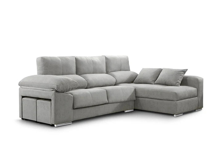 Sofa Chaise Longue Copi Reclinable, +2 pufs