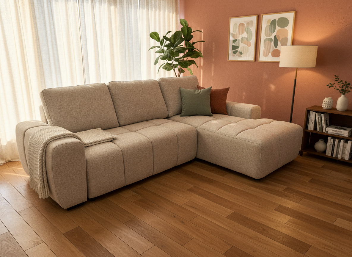 Sofa chaise longue Nubola con chaise izquierda y derecha
