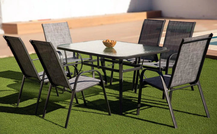 Mesa rectangular de Cristal Templado