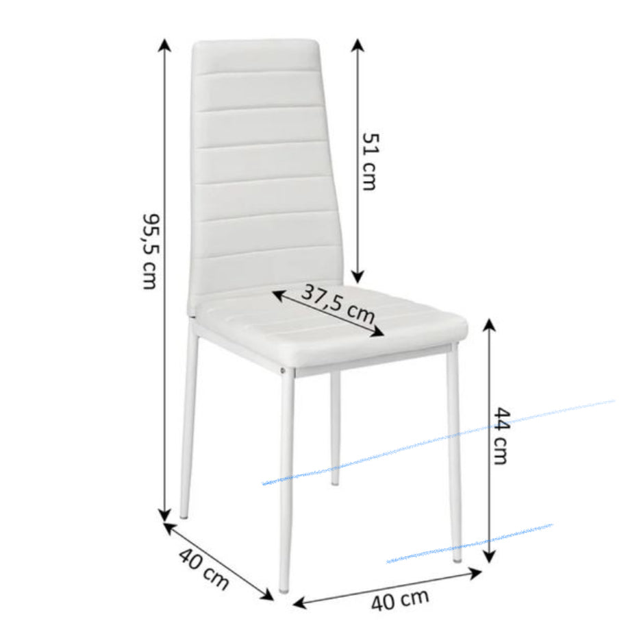 Mesa cristal templado 140 y 6 sillas