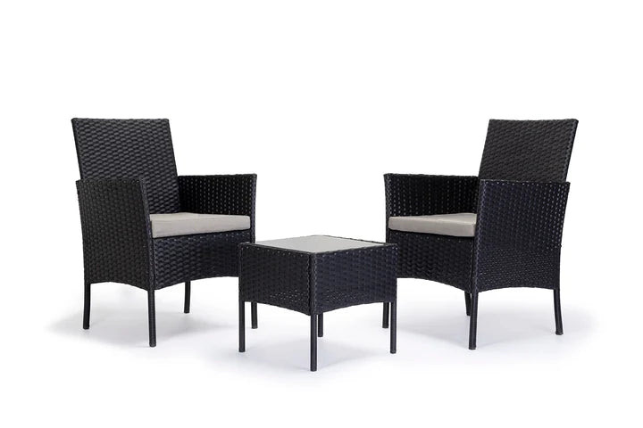 Conjunto jardín - 2 sillones + mesa ratán