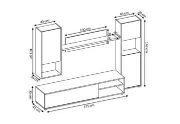 Conjunto Mueble de Salon Yuri