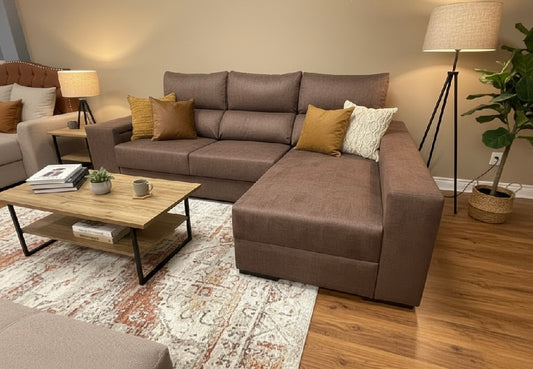 Sofá Setúbal con chaise longue a la derecha