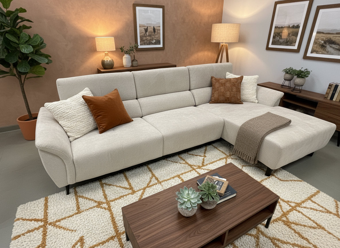 Sofá Chaiselongue Lucy con Chaise izquierda y derecha