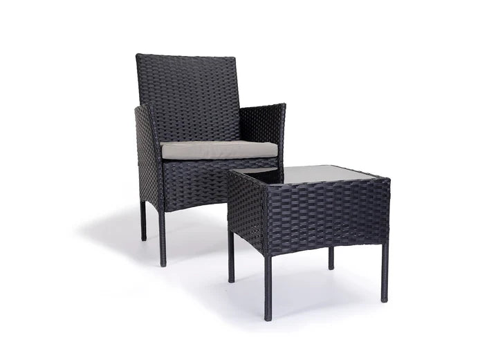 Conjunto jardín - 2 sillones + mesa ratán