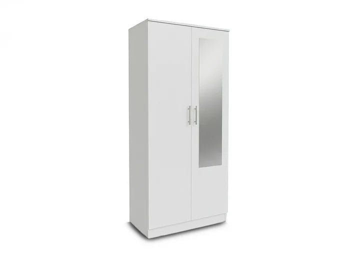 Armario W 2 Puertas, con Espejo Blanco