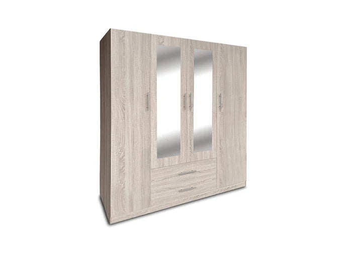 Armario W 4 Puertas, con 2 Espejos cambria