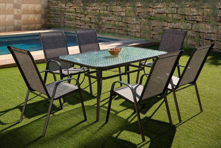 Mesa rectangular de Cristal Templado