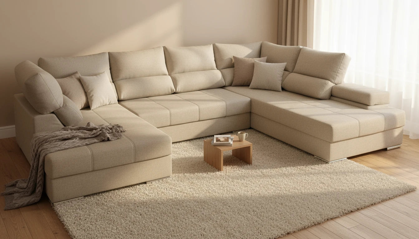 Mega Sofa Cama Chaise Longue Rinconera Italia 345cm