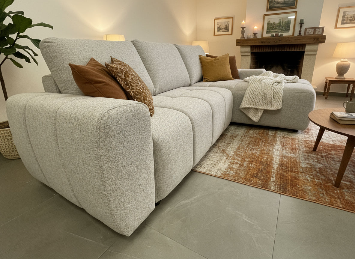 Sofa chaise longue Nubola con chaise izquierda y derecha