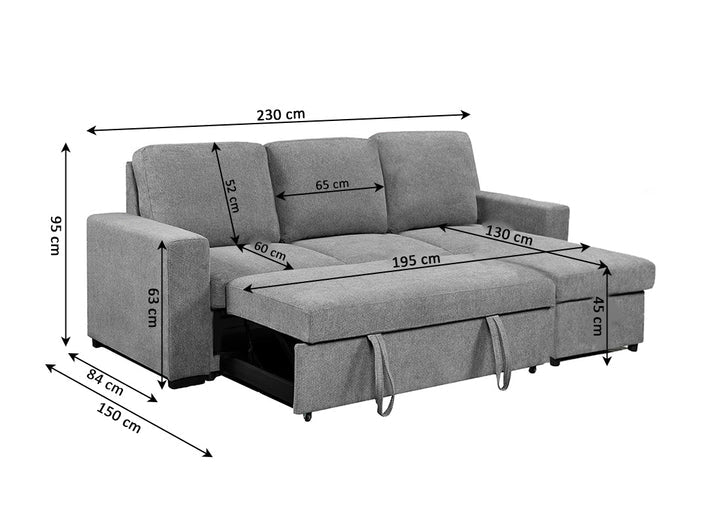 Sofá Cama Chaise Longue Luke
