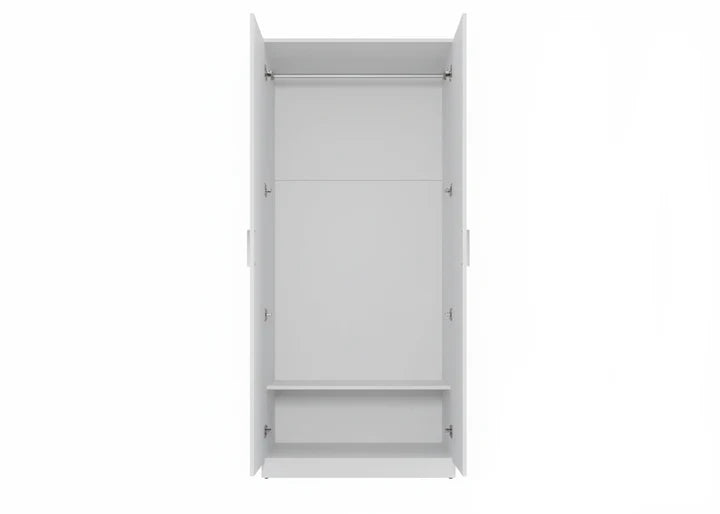 Armario W 2 Puertas, con Espejo Blanco