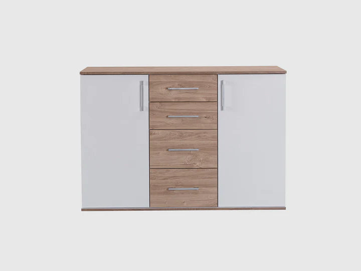Comoda Aparador Joana 2 Puertas y 4 Cajones