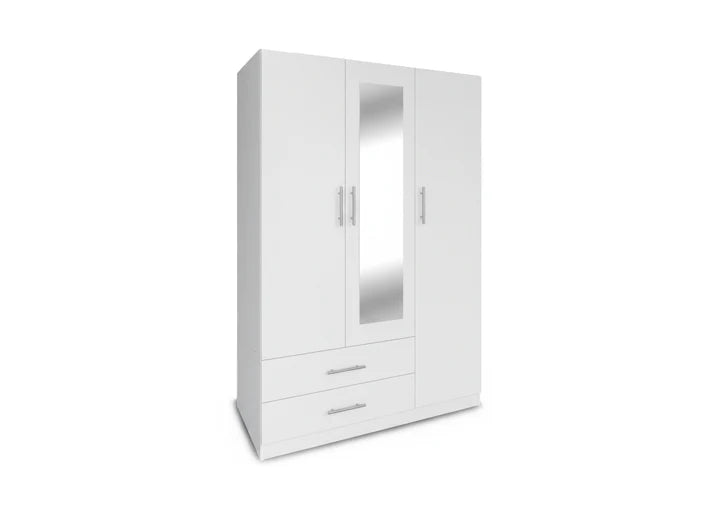 Armario W 3 Puertas con Espejo Blanco