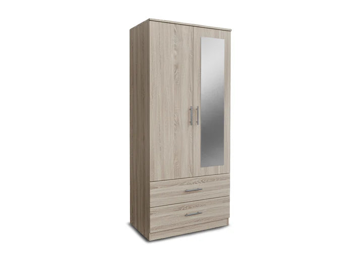 Armario W 2 Puertas 2 Cajones, con Espejo Cambria