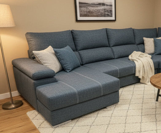 Mega Sofa Cama Chaise Longue Rinconera Italia 345cm