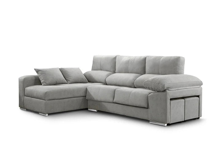 Sofa Chaise Longue Copi Reclinable, +2 pufs