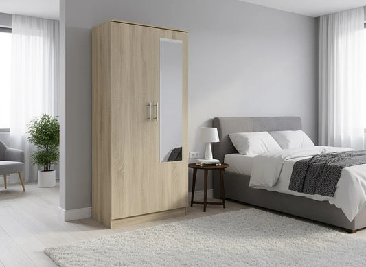 Armario W de 2 Puertas, con Espejo Cambria