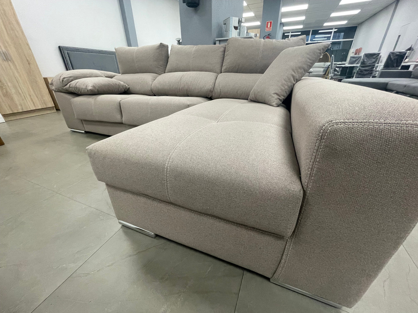 Sofa Chaise Longue Copi Reclinable, +2 pufs
