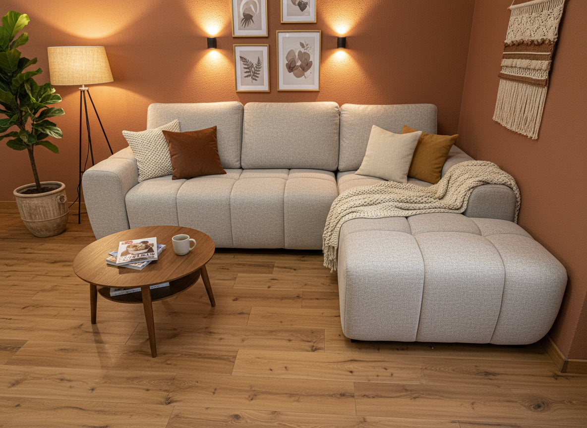 Sofa chaise longue Nubola con chaise izquierda y derecha