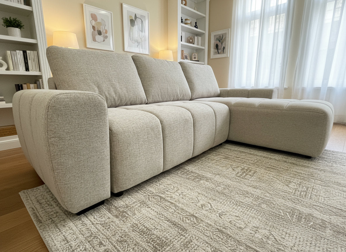 Sofa chaise longue Nubola con chaise izquierda y derecha