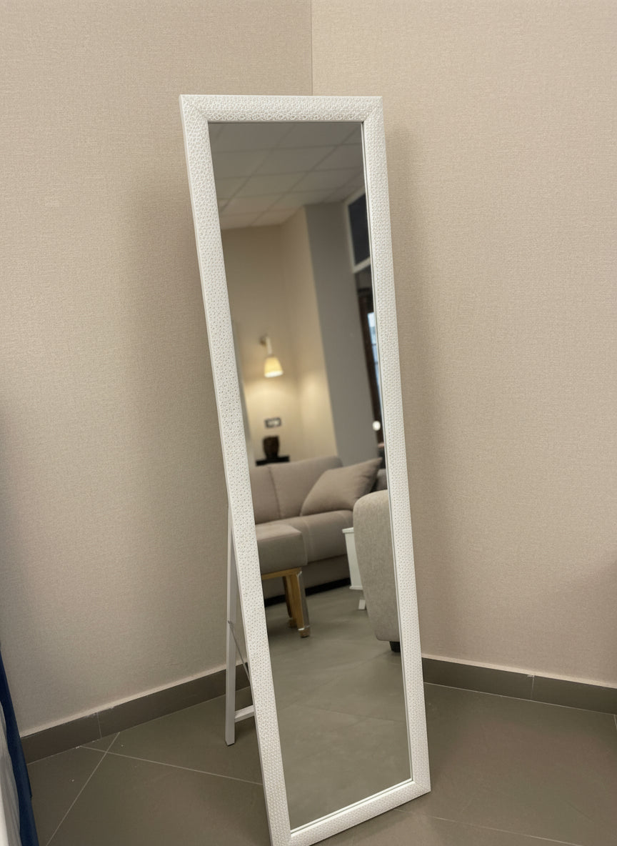 Espejo rectangular de Pie 003 white